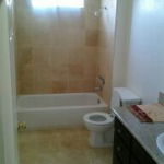 Investment property master bath room addition expanded with in existing space. 